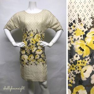 ANTHROPOLOGIE Meadow Rue Peppered Plena Dress 4 S